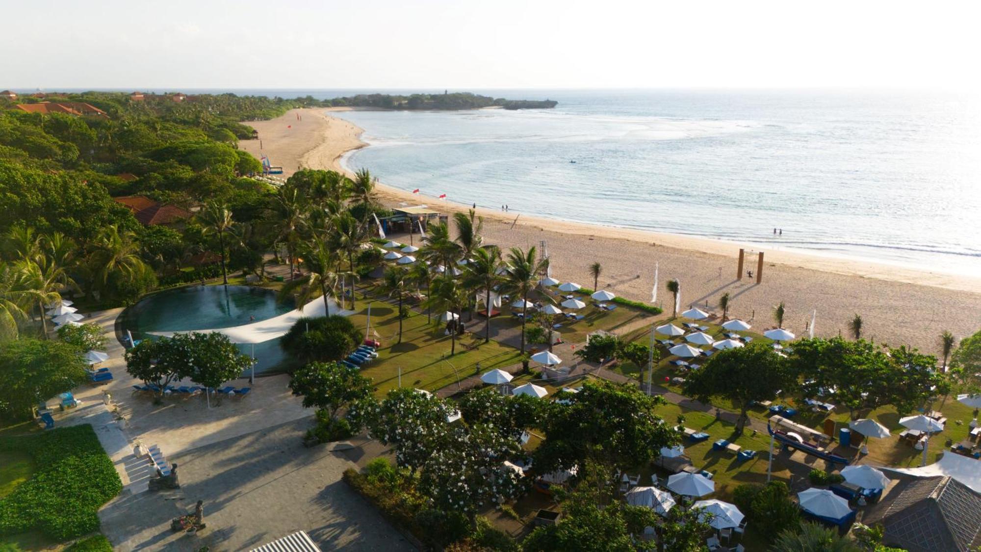 Ayodya Resort Bali Nusa Dua  Exterior foto Aerial view of the beach